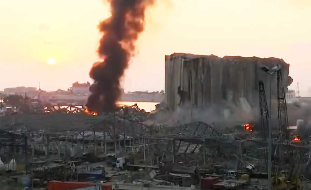 Explosion port Beyrouth